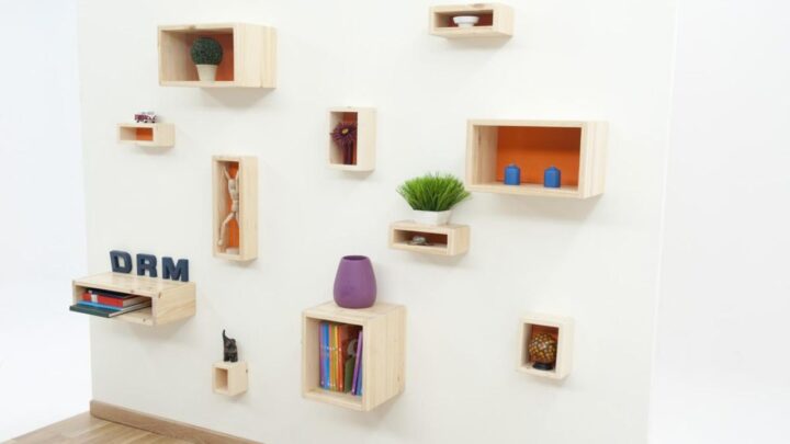 como colgar cajas de madera en la pared instrucciones paso a paso