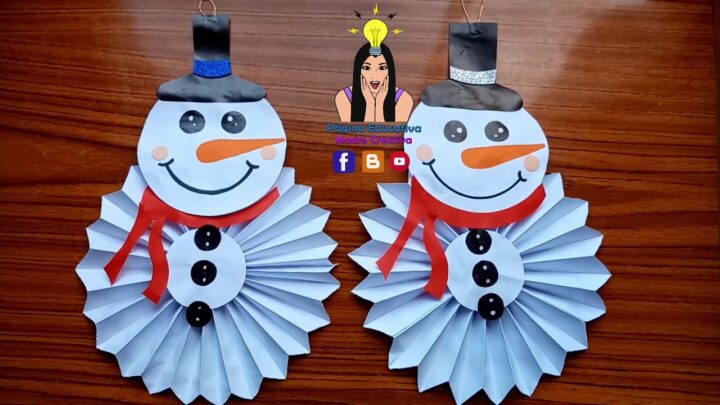 como decorar un muneco de nieve en papel ideas creativas