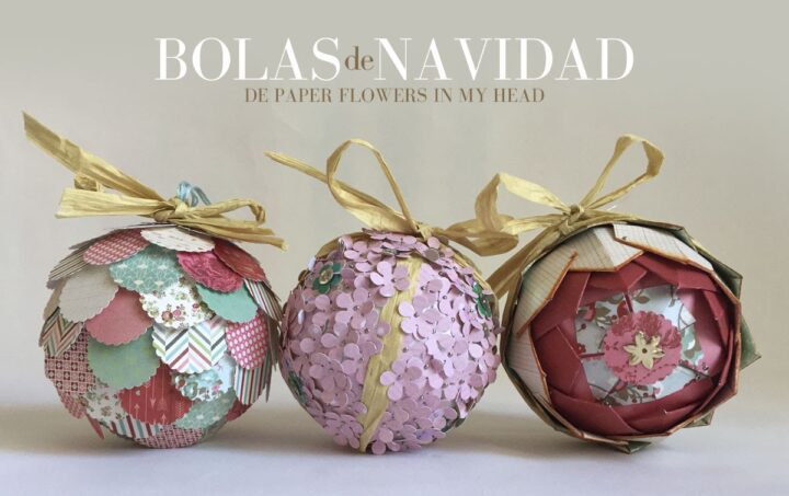 como decorar una bola de navidad de papel ideas creativas