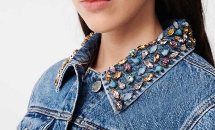 como decorar una cazadora vaquera con perlas guia paso a paso