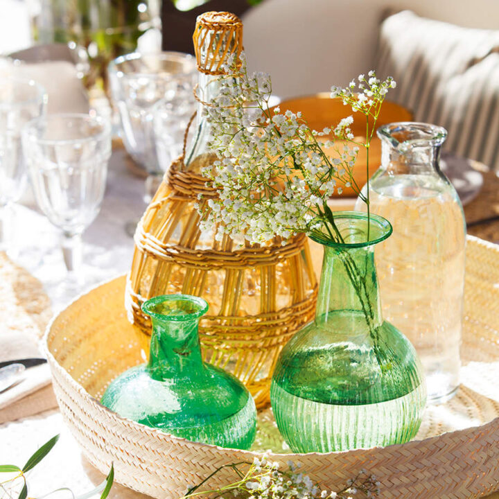 decorando con garrafas de cristal como hacerlo