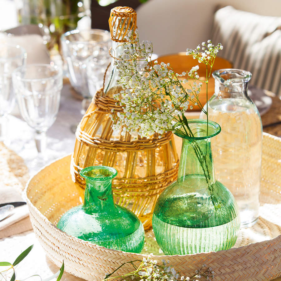 decorando con garrafas de cristal como hacerlo